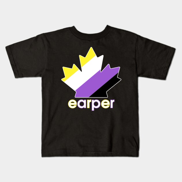 Non-Binary Earper Pride Maple Leaf - Wynonna Earp Kids T-Shirt by VikingElf